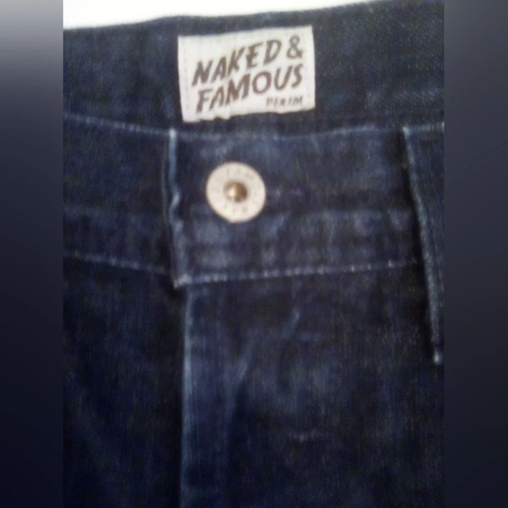 Naked & Famous Denim Raspberry Scratch N Sniff Blue Size 31 100% Cotton - Picture 10 of 16